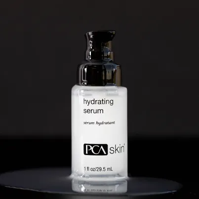 Hydrating Serum on black background 